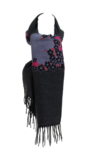 Echarpe femme Papillons anthracite