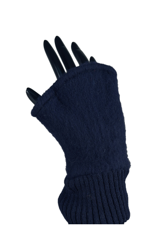 Mitaines laine des Pyrénées marine