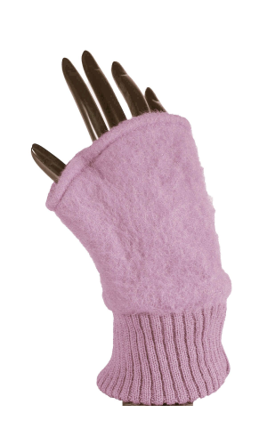 mitaines laine des Pyrénées en stock en rose