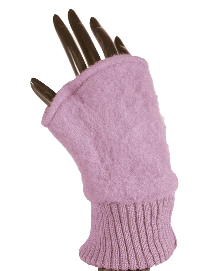 mitaines laine des Pyrénées en stock en rose
