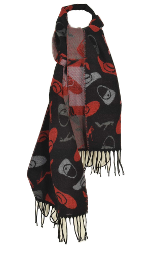 echarpe reversible sur le thème de la mode fabriquée en France