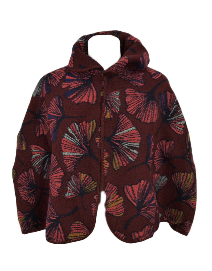 pelerine femme acrylique bordeaux pas cher