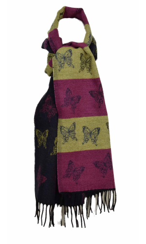 Echarpe Gracile jaune fuchsia