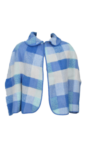 Pelerine femme Carreaux bleu