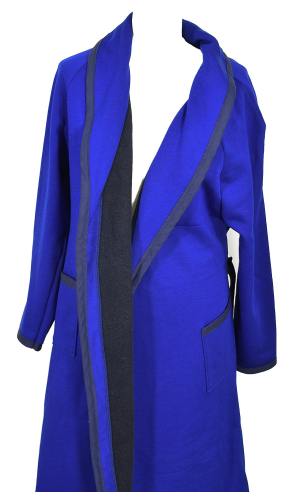 Robe de chambre coton bleu nuit