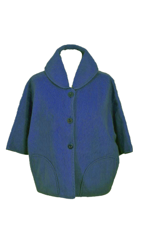 Poncho veste laine des Pyrénées océan