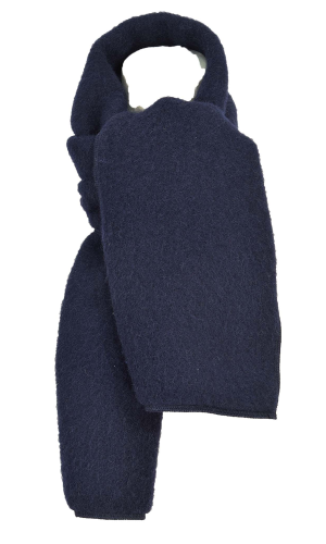 Echarpe laine bleu marine