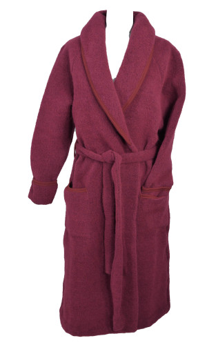 robe de chambre laine et acrylique fuchsia pour femme en stock