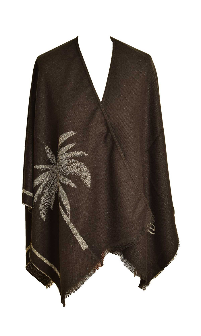 cape noire acrylique reversible pour femme en stock