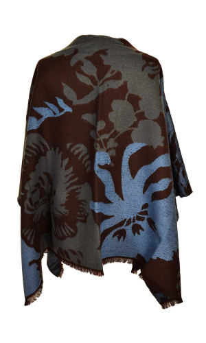 cape poncho reversible pour femme 100% acrylique