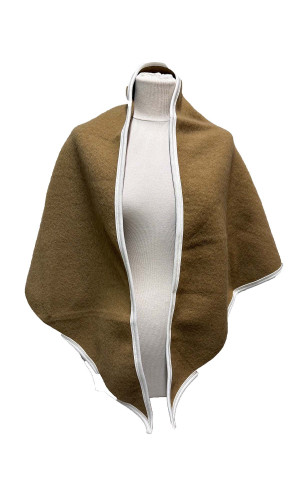 chale laine des Pyrénées camel pour femme