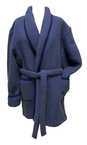 veston homme laine des Pyrénées bleu en stock