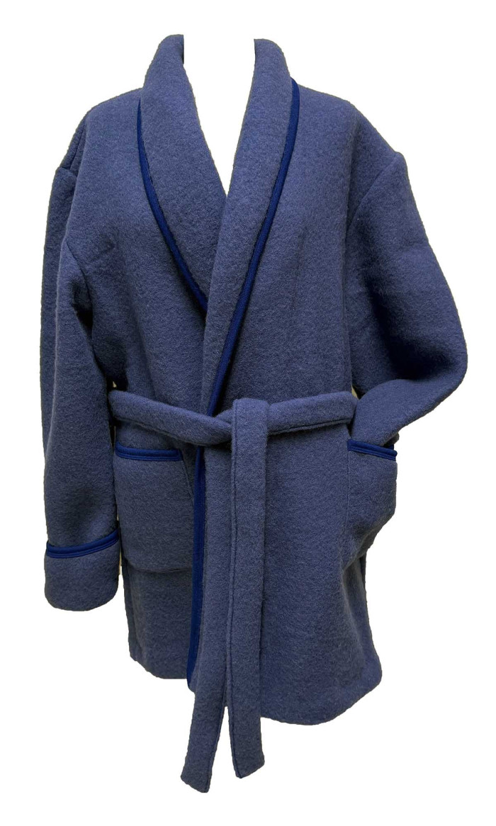 veston homme laine des Pyrénées bleu en stock