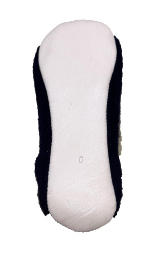 mules chaussons laine des Pyrénées bleu marine à bas prix