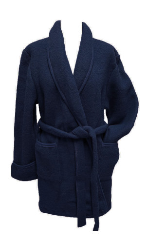 veston d'intérieur 100% laine bleu marine pour femme
