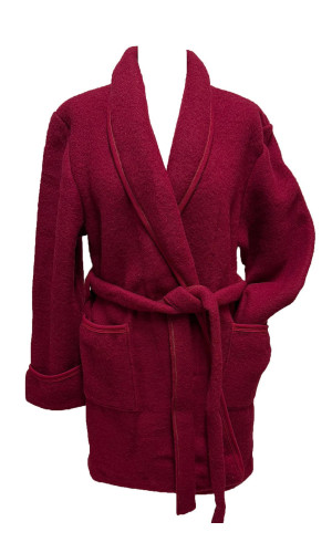 veston d'intérieur femme laine des Pyrénées rouge