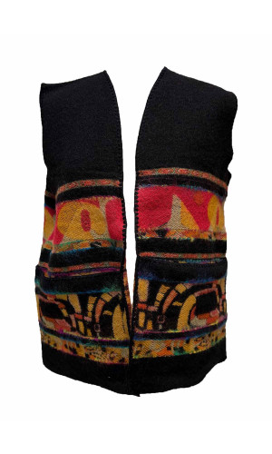 gilet femme sans manches acrylique noir en stock