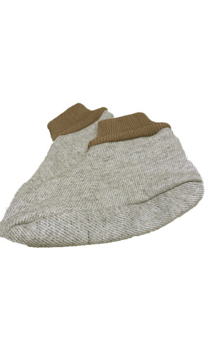 chaussons laine beige made in France pour femme