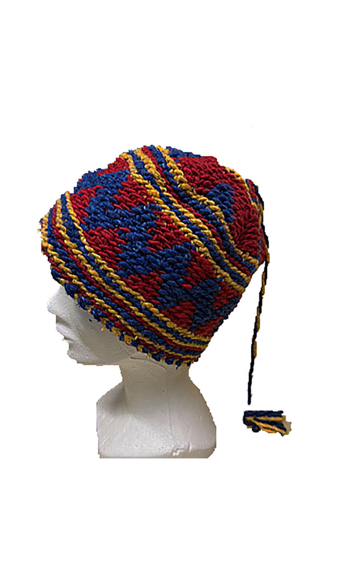 bonnet fantaisie laine rouge pour femme